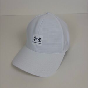 Under Armour Iso-Chill Driver Mesh Cap Mens M/L White Golf Athletic Hat 1383438